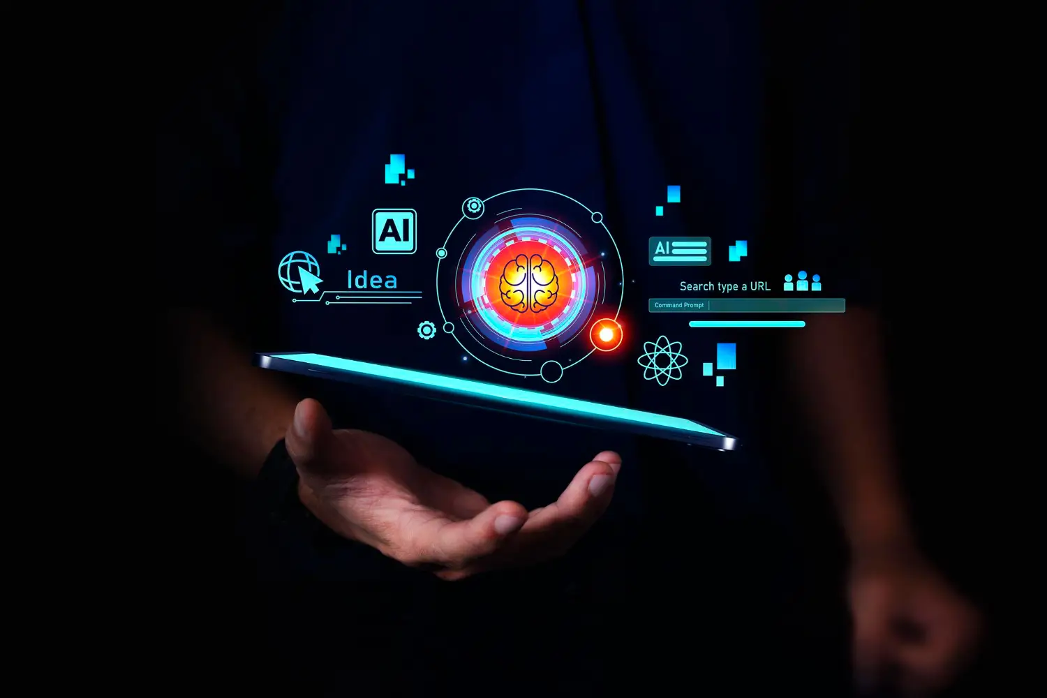 AI SEO strategy holographic interface