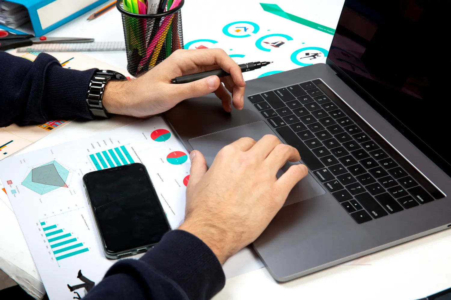 AEO content optimization on laptop