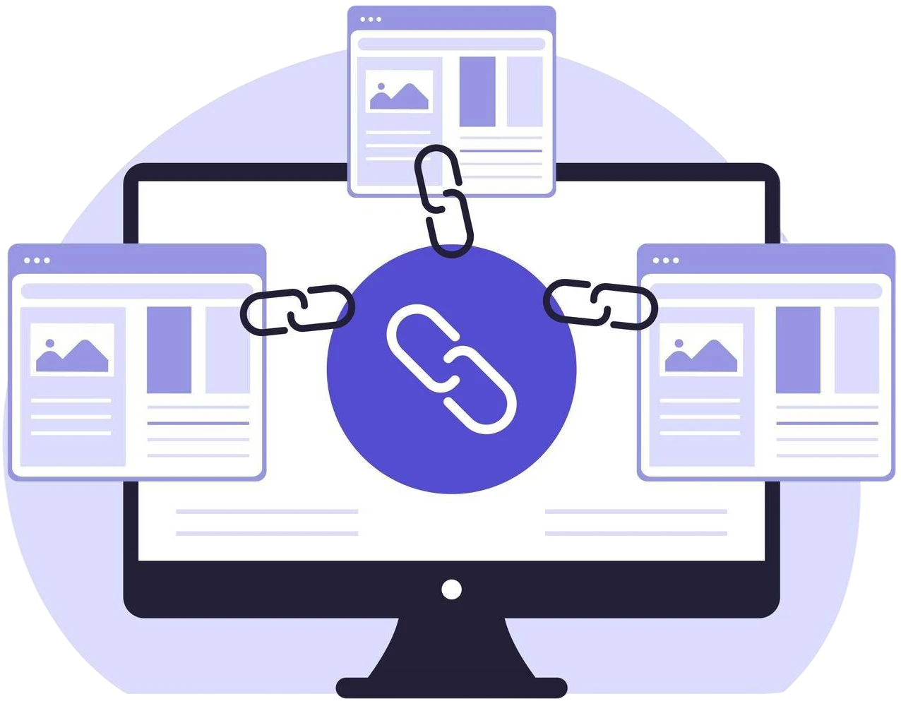 High authority backlink network illustration